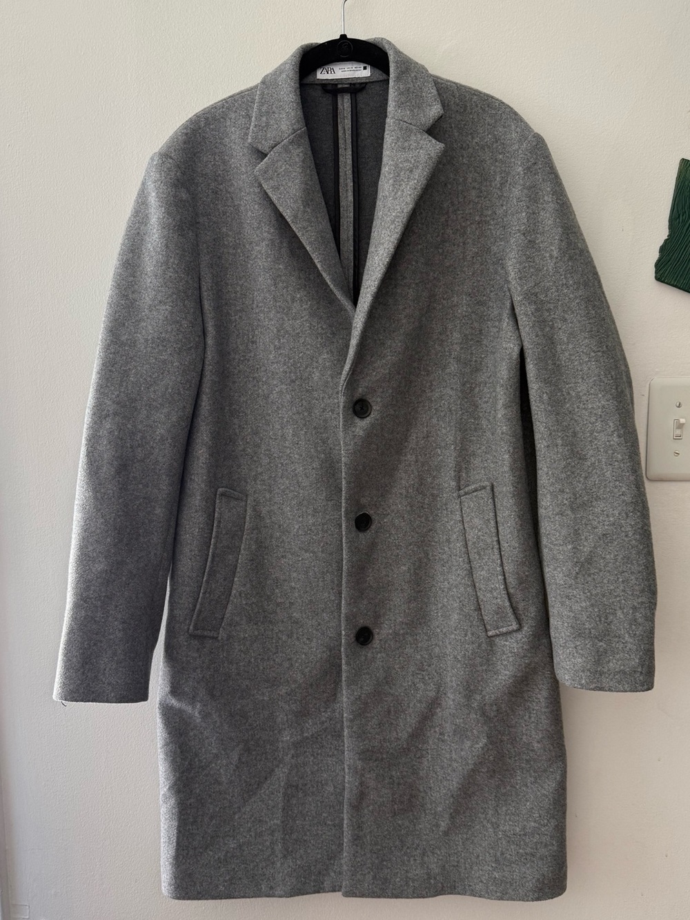 Zara 4 Way Gray Single-Breasted Wool Coat NWOT M